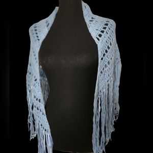 Crochet Fringed Shawl/Wrap Skirt